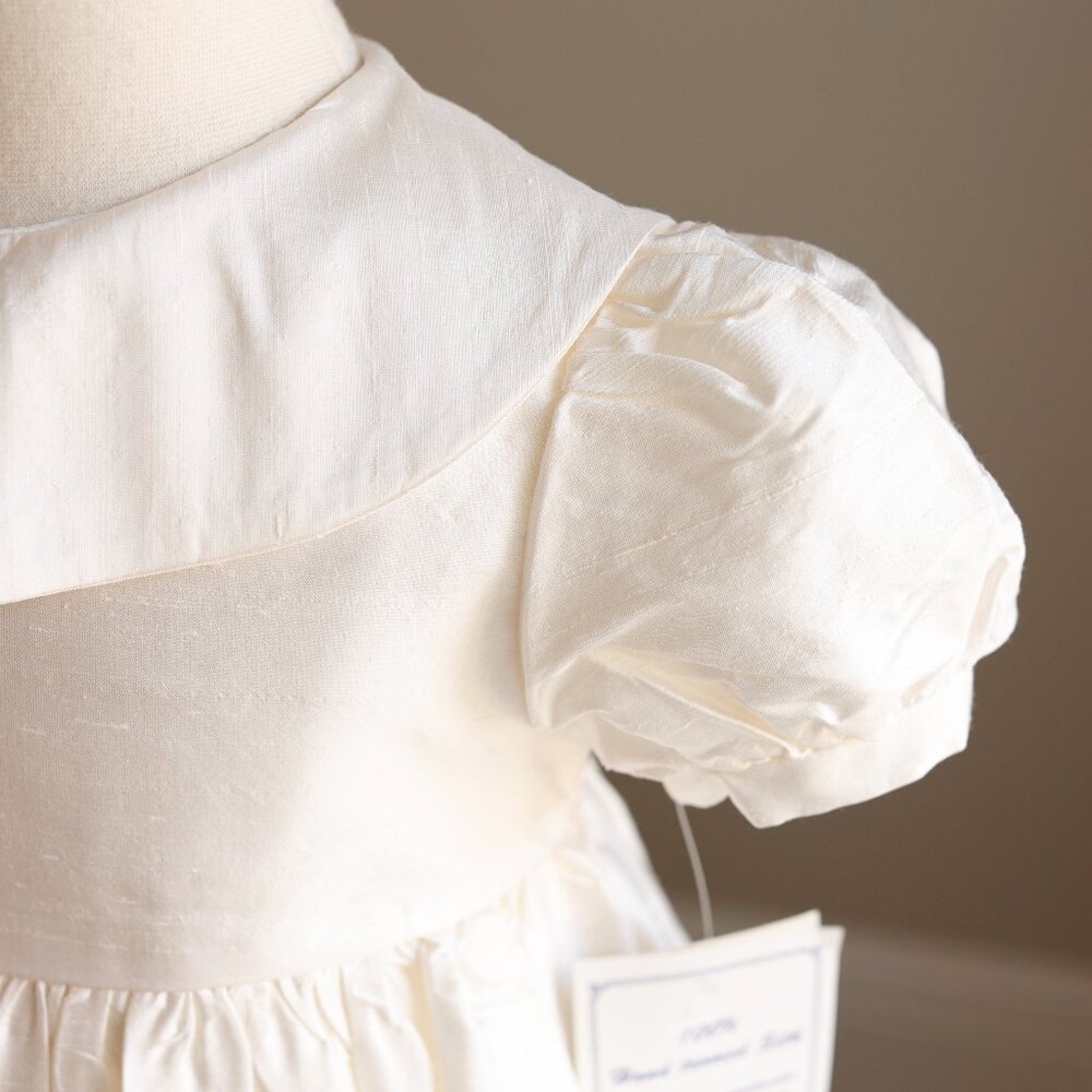 Ivory Silk Special Occasion Gown Flower Girl Dupioni 24 Months/2T RARE FIND NWT - Picture 6 of 9